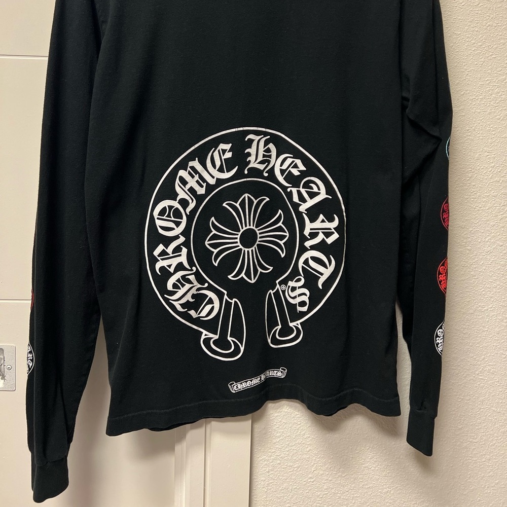 Chrome Hearts Black Tee with White Emblem